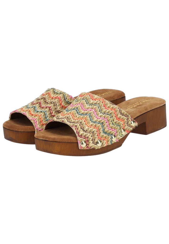 Lazamani Pantoletten Leder/Synthetik Multi