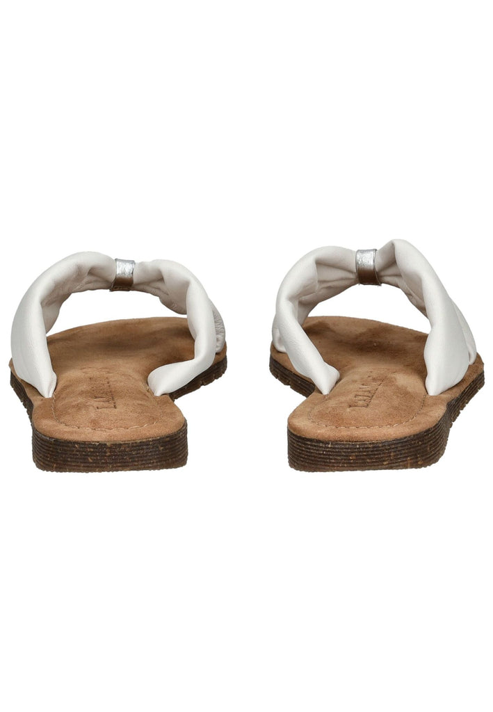 Lazamani Pantoletten Leder Weiß