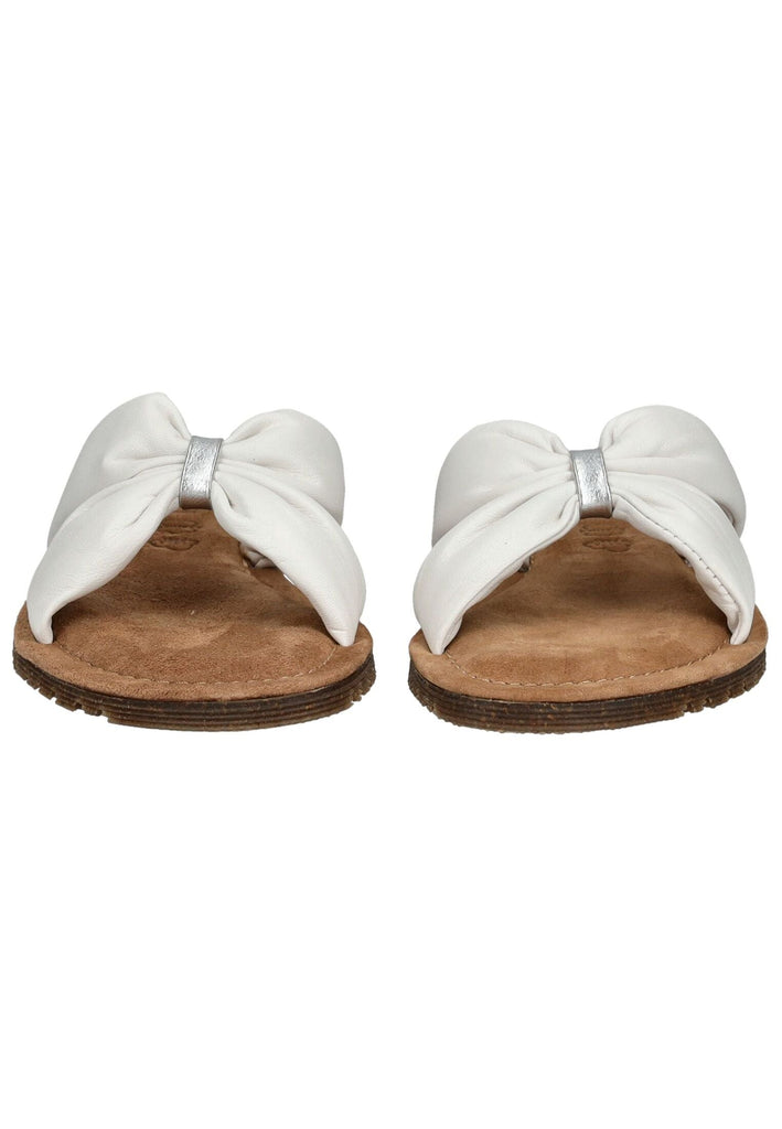 Lazamani Pantoletten Leder Weiß