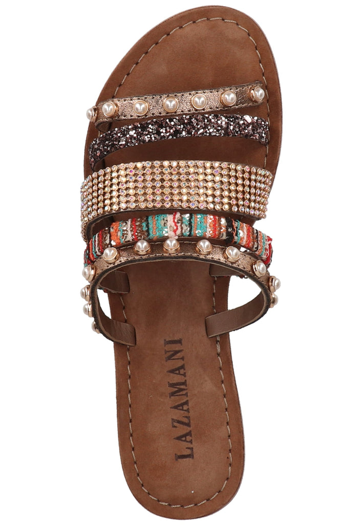 Lazamani Pantoletten Textil Copper