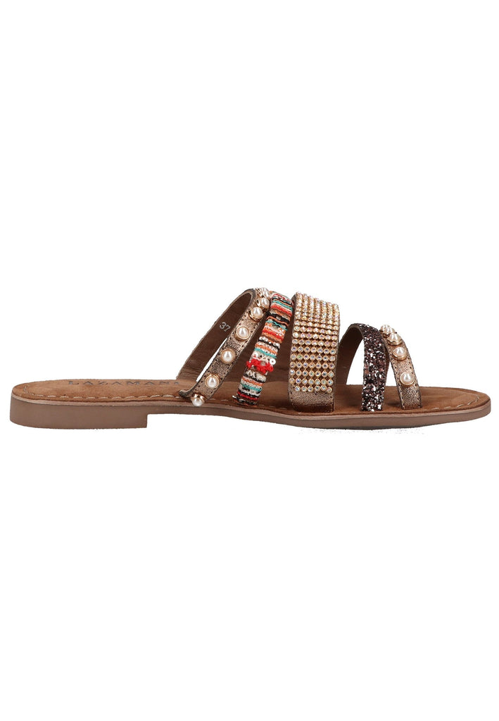 Lazamani Pantoletten Textil Copper