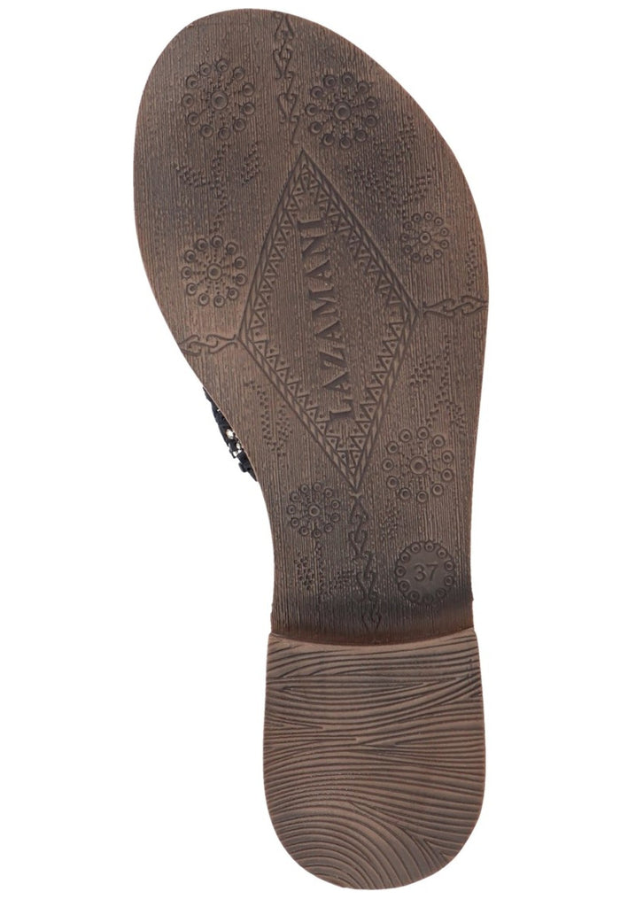 Lazamani Pantoletten Textil Schwarz