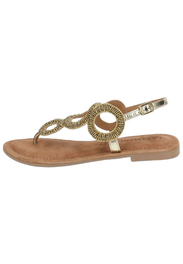 Sandalen Lazamani Sandalen Leder Gold