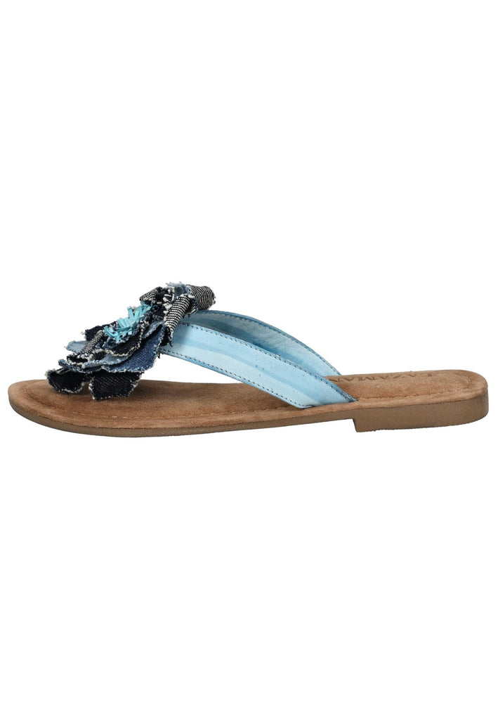 Sandalen Lazamani Zehensteg Leder Denim
