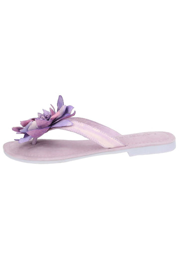 Sandalen Lazamani Zehensteg Leder Lilac