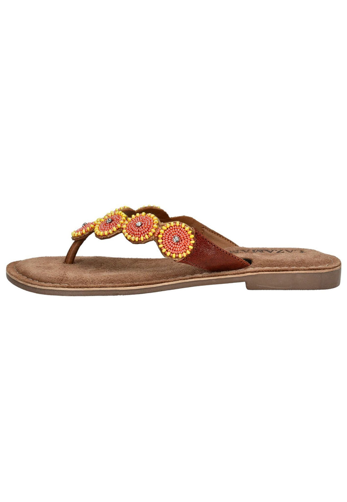 Sandalen Lazamani Zehensteg Leder Orange