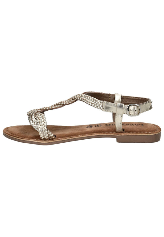 Lazamani Sandalen Leder Gold