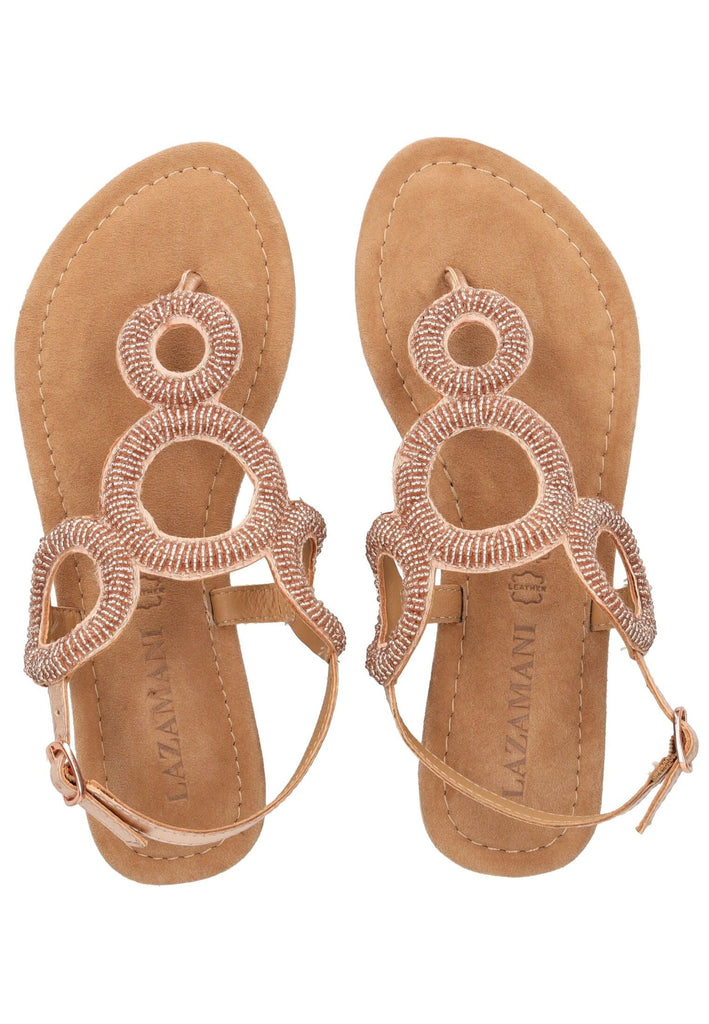 Lazamani Sandalen Leder Peach