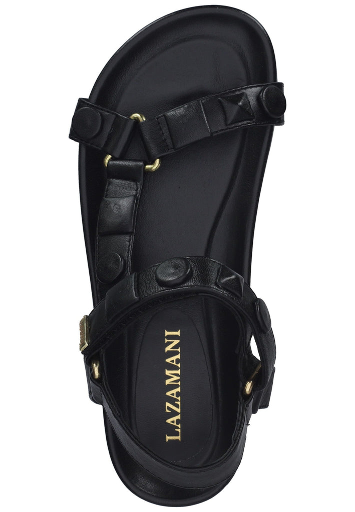 Lazamani Sandalen Leder Schwarz