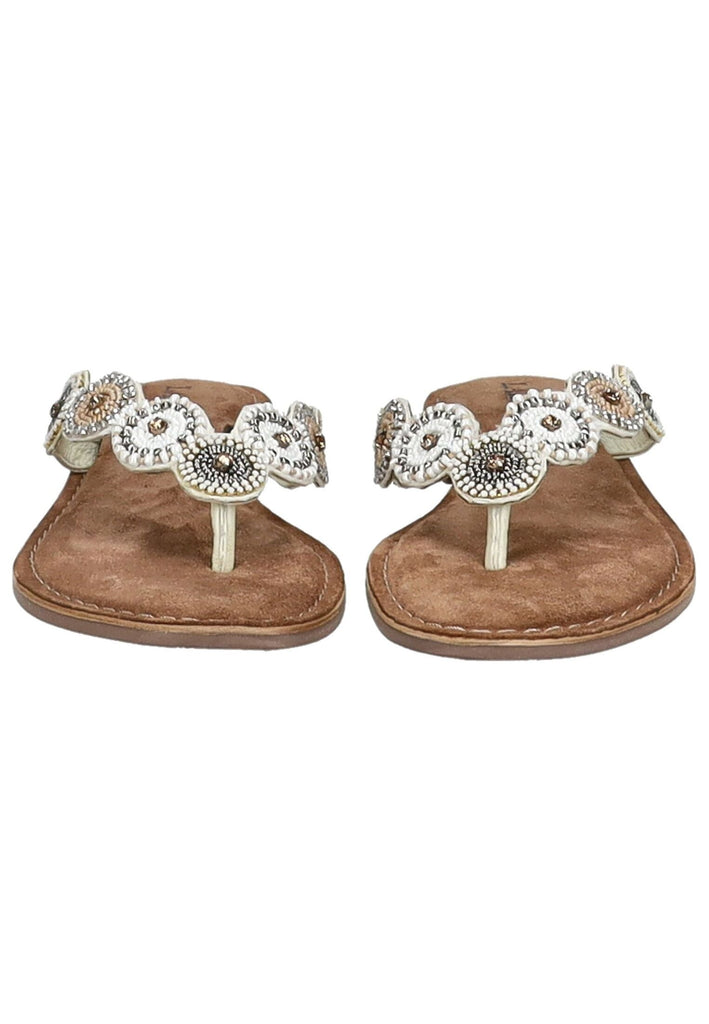 Lazamani Sandalen Leder/Textil Weiß