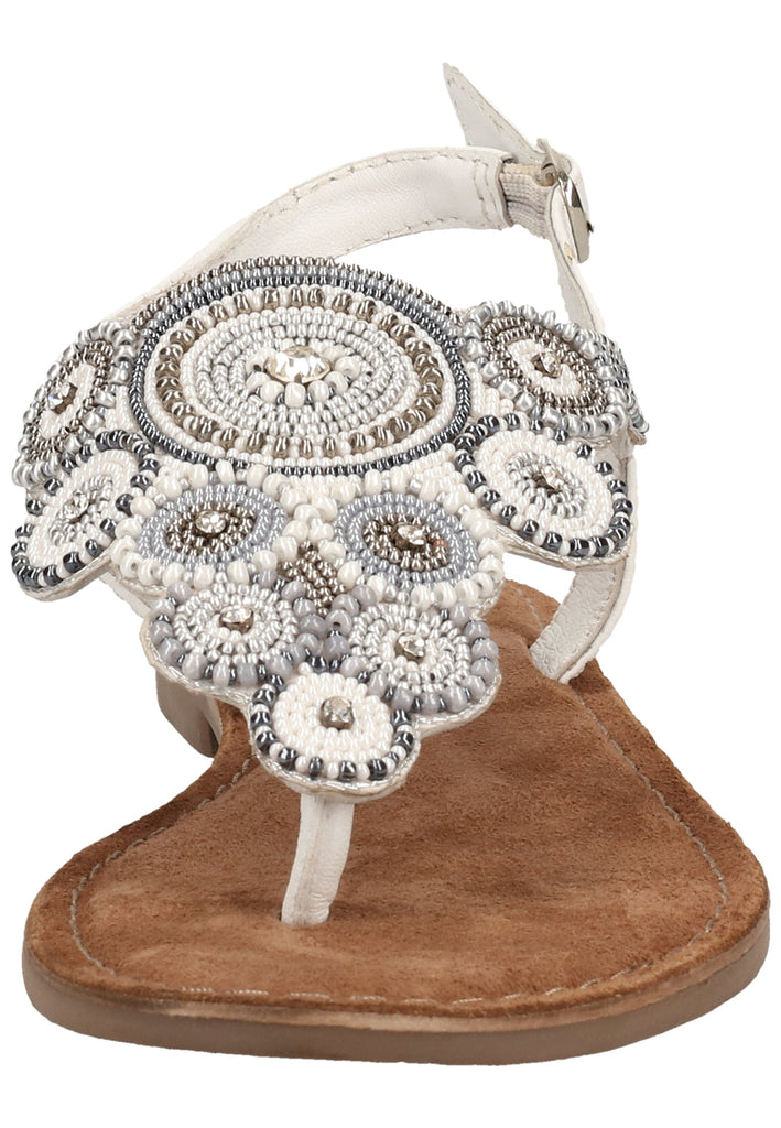 Lazamani Sandalen Leder/Textil White