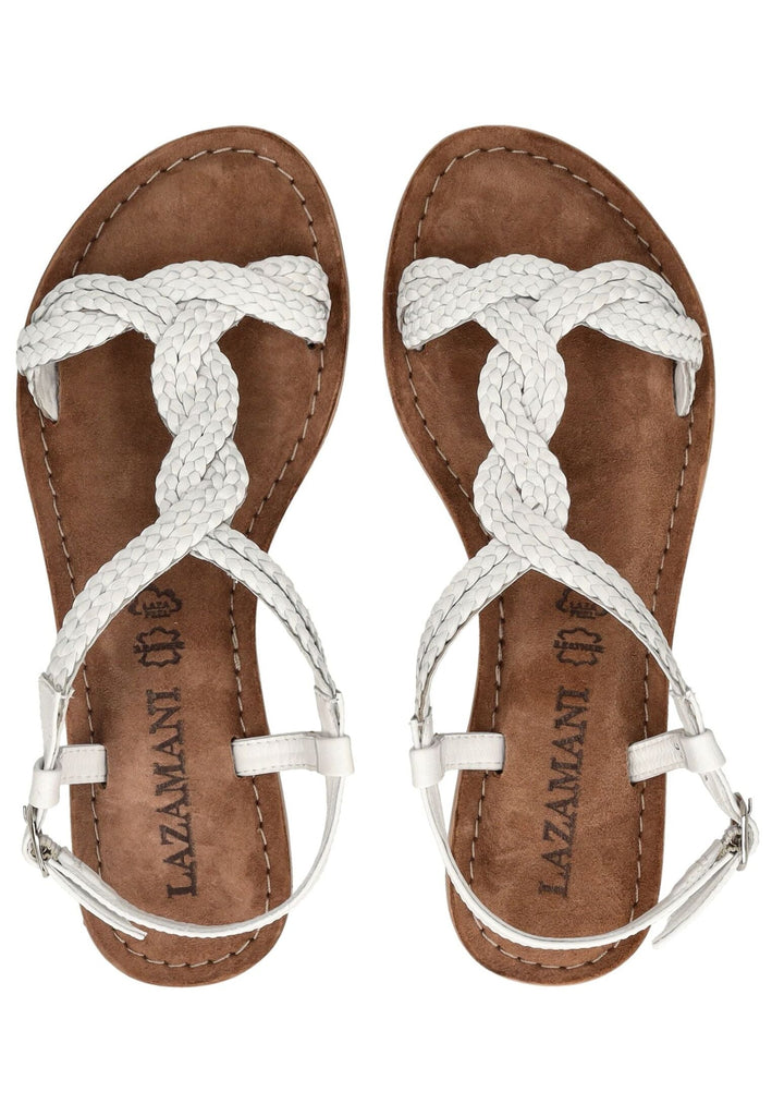 Lazamani Sandalen Leder Weiß