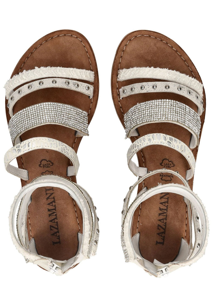 Lazamani Sandalen Leder Weiß