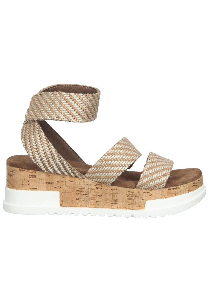 Lazamani Sandalen Lederimitat/Textil Beige