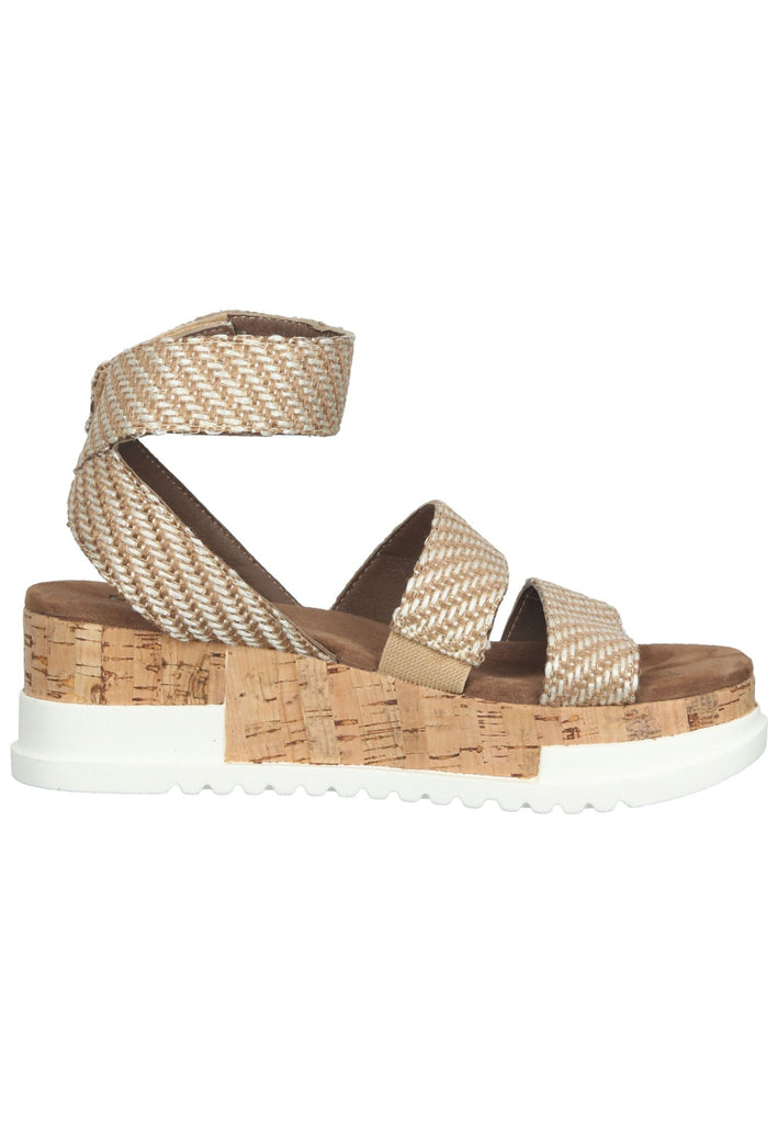 Lazamani Sandalen Lederimitat/Textil Beige