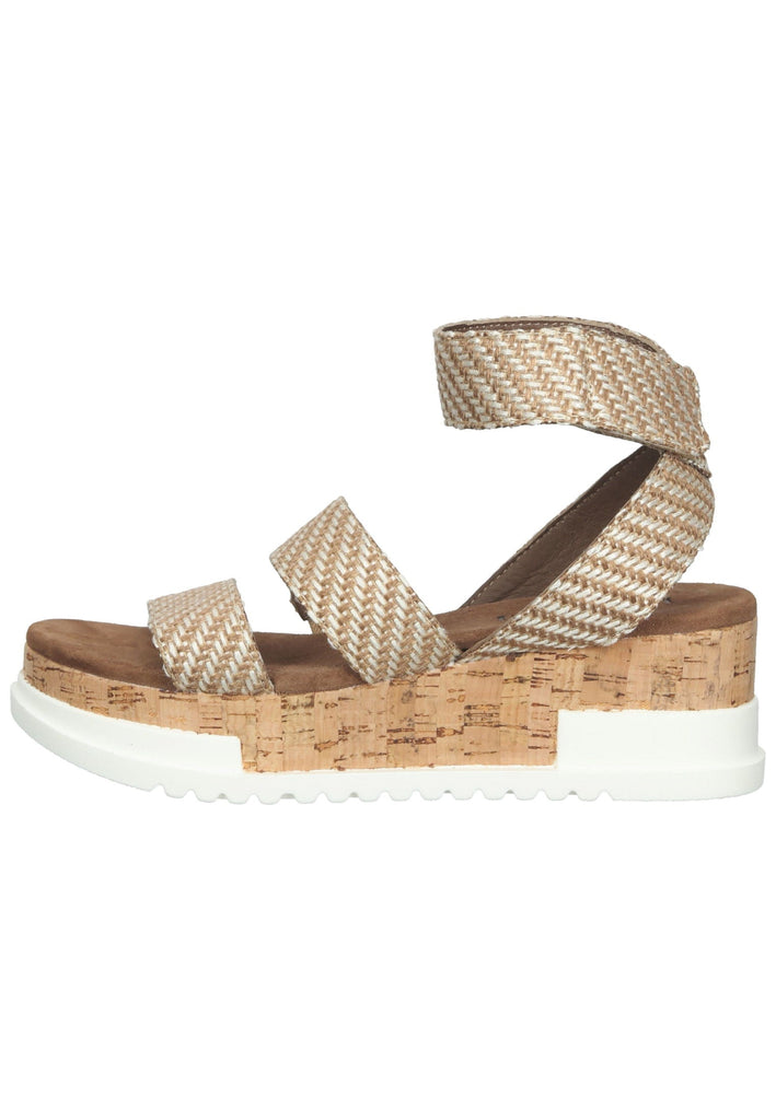 Lazamani Sandalen Lederimitat/Textil Beige