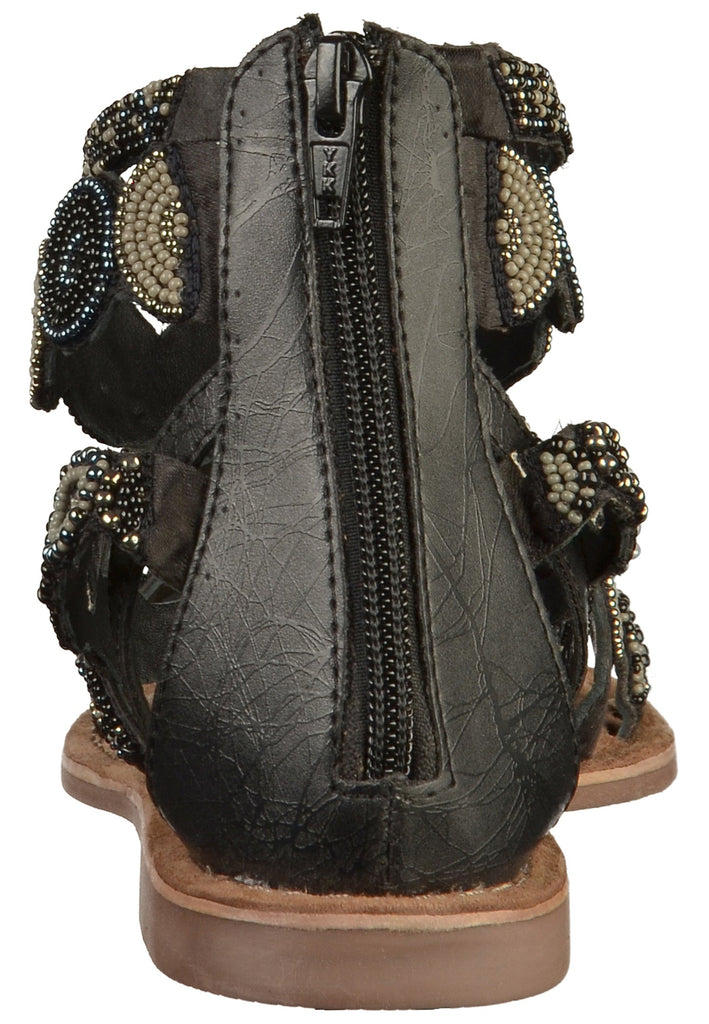 Lazamani Sandalen Textil Schwarz