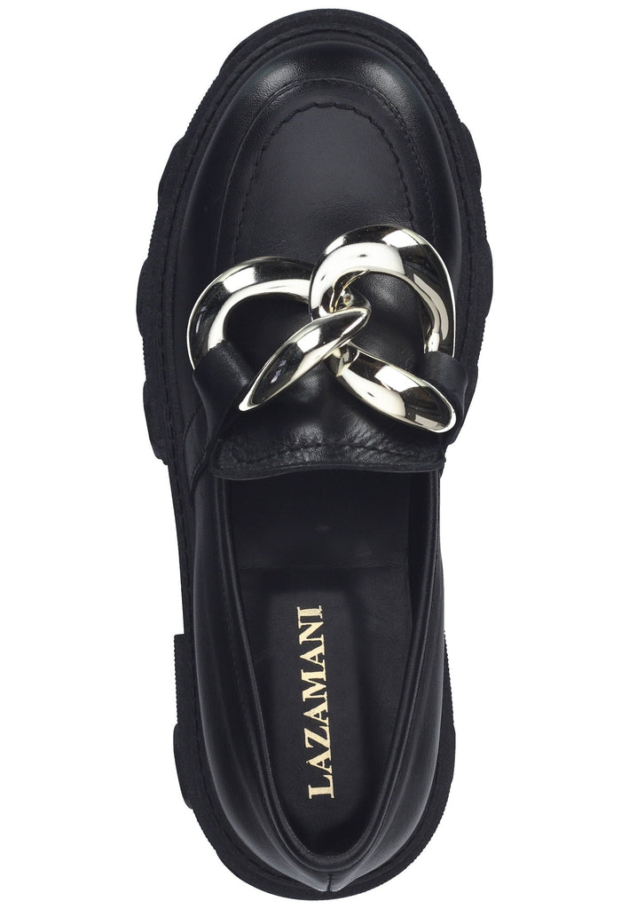 Lazamani Slipper Leder Schwarz