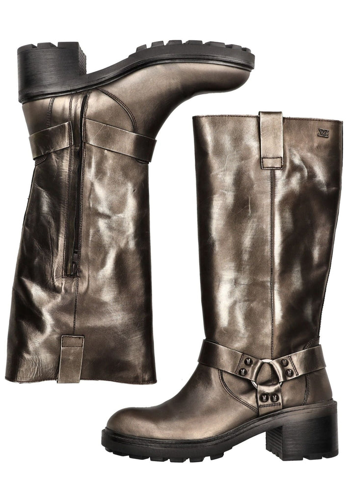 Lazamani Stiefel Leder Pewter Warmfutter
