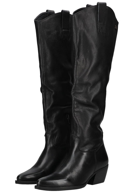 Lazamani Stiefel Leder Schwarz