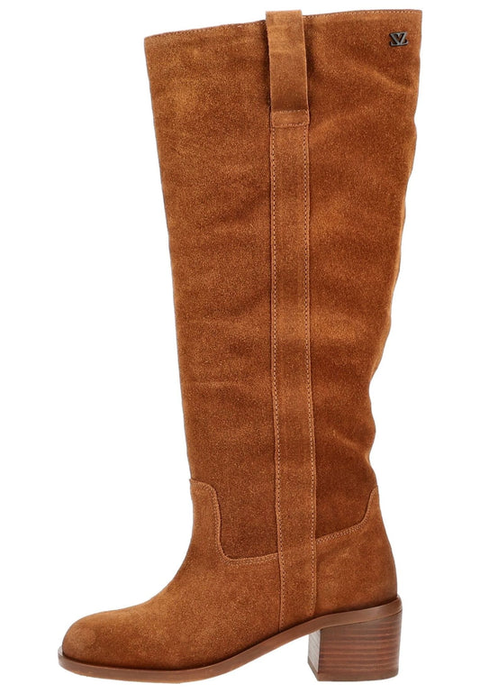 Lazamani Stiefel Veloursleder Cognac