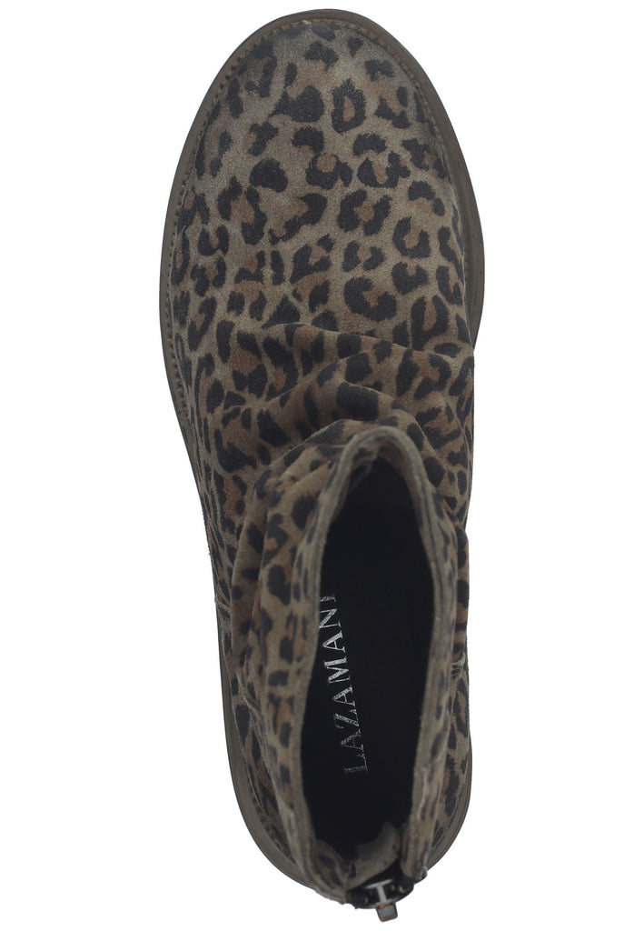 Lazamani Stiefelette Leder Leopard
