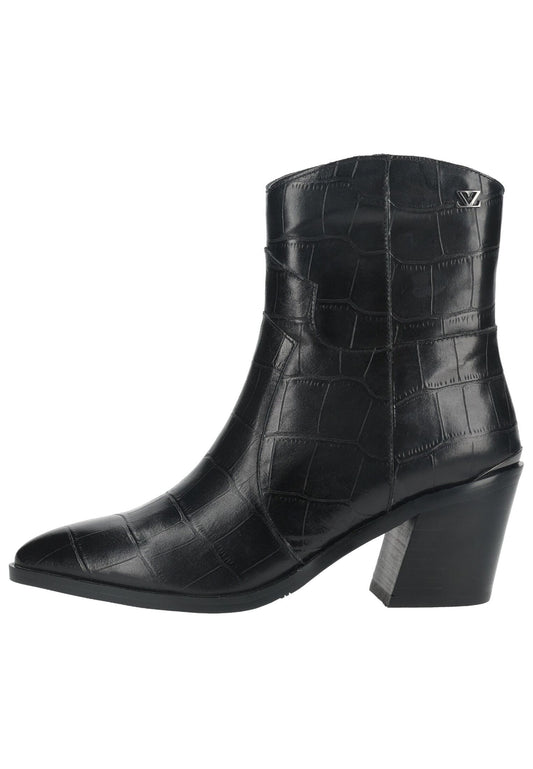 Lazamani Stiefelette Leder Schwarz