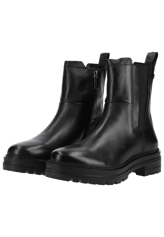 Lazamani Stiefelette Leder Schwarz