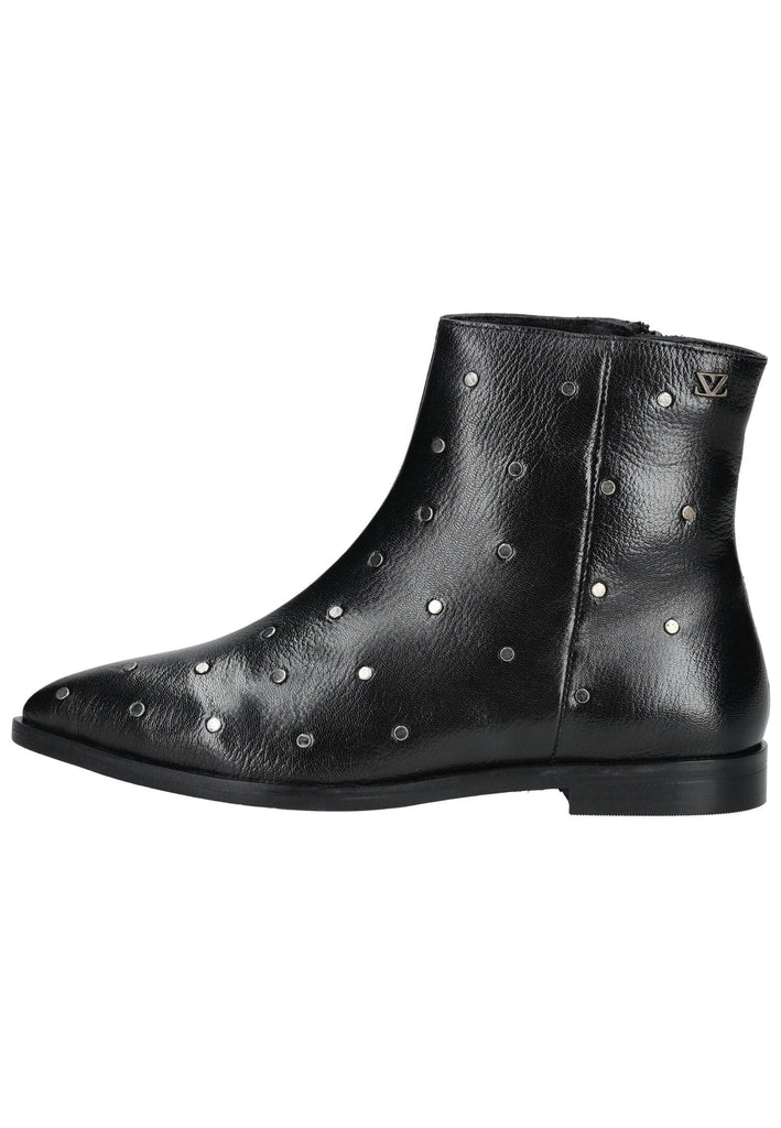 Lazamani Stiefelette Leder Schwarz/Silber