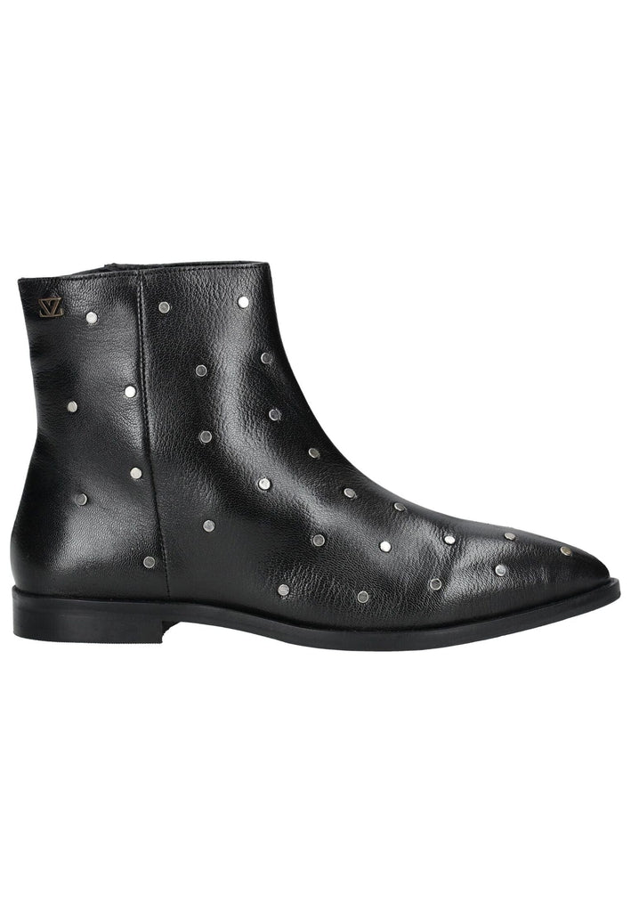 Lazamani Stiefelette Leder Schwarz/Silber