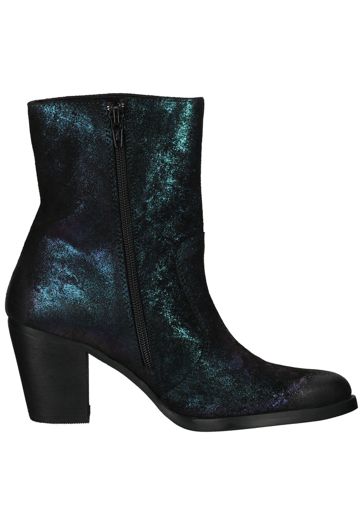 Lazamani Stiefelette Leder Schwarz/Türkis