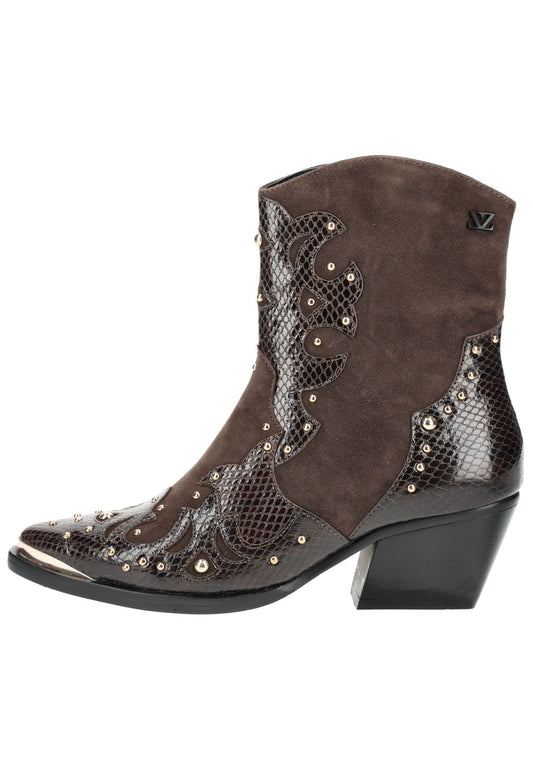Lazamani Stiefelette Leder/Textil Braun