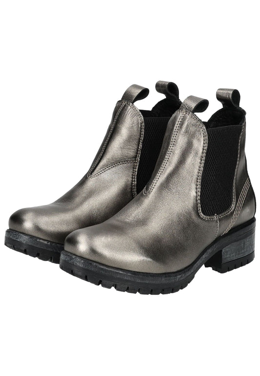 Lazamani Stiefelette Leder/Textil Pewter Warmfutter