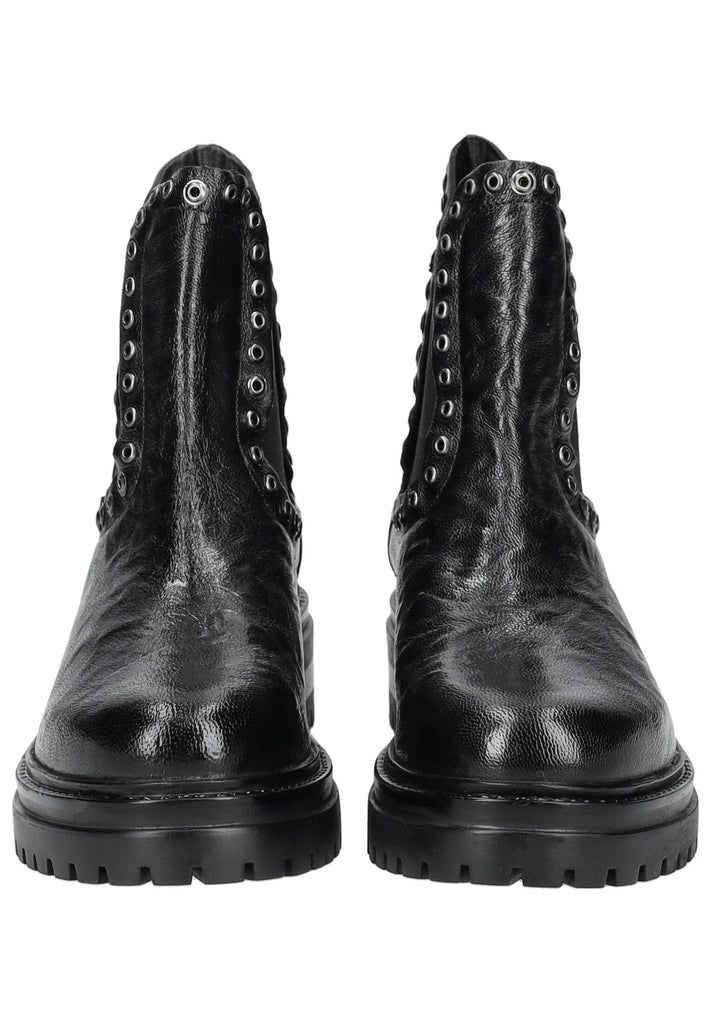 Lazamani Stiefelette Leder/Textil Schwarz