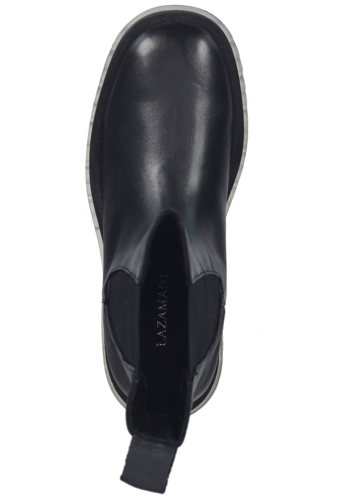 Lazamani Stiefelette Leder/Textil Schwarz