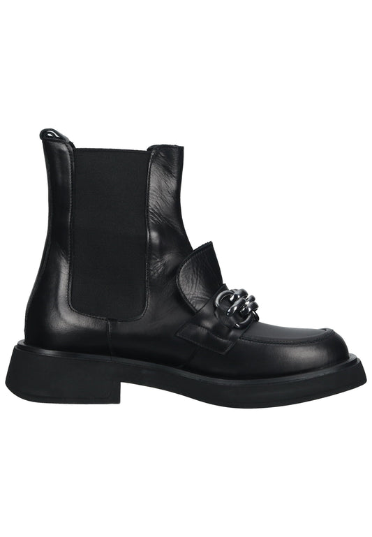Lazamani Stiefelette Leder/Textil Schwarz