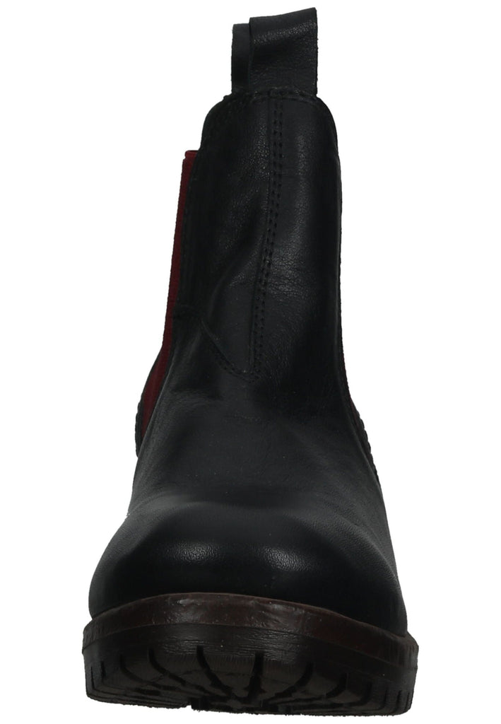 Lazamani Stiefelette Leder/Textil Schwarz/Rot