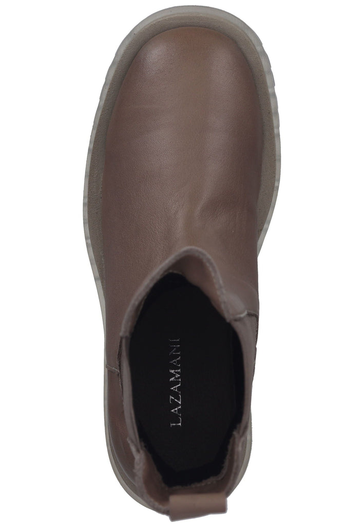 Lazamani Stiefelette Leder/Textil Taupe