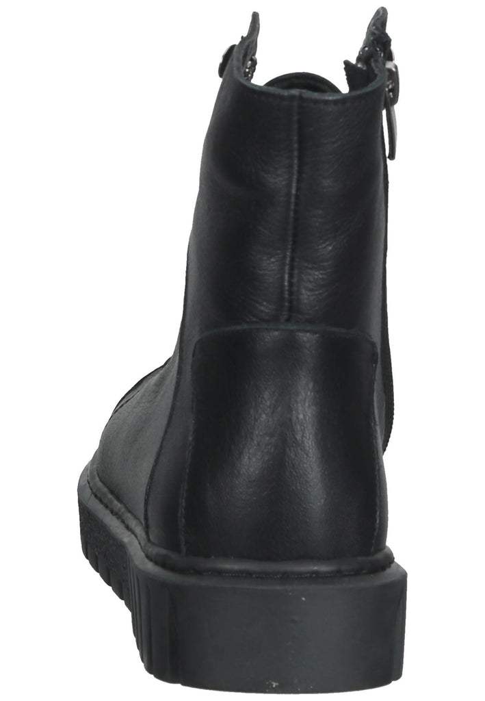 Lazamani Stiefelette Nubukleder Schwarz