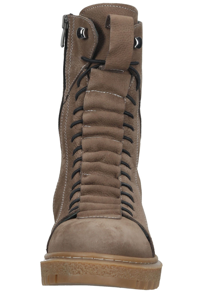 Lazamani Stiefelette Nubukleder Taupe