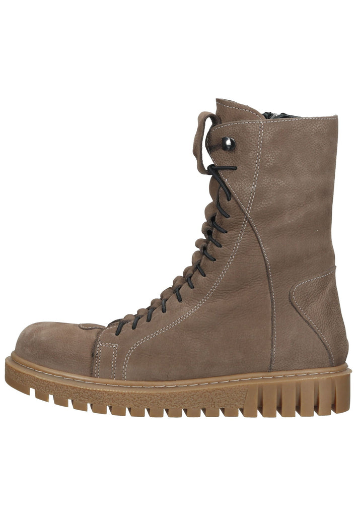 Lazamani Stiefelette Nubukleder Taupe