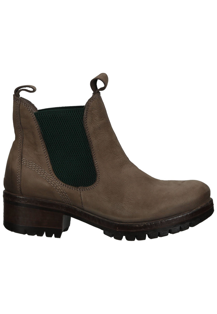 Lazamani Stiefelette Nubukleder/Textil Beige/Grün