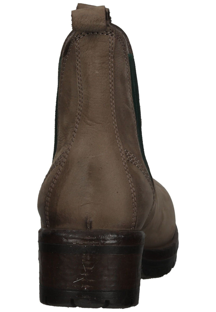 Lazamani Stiefelette Nubukleder/Textil Beige/Grün