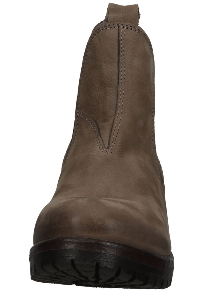 Lazamani Stiefelette Nubukleder/Textil Beige/Grün