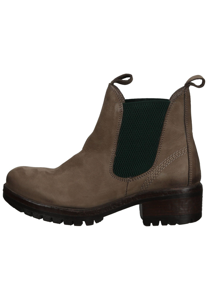 Lazamani Stiefelette Nubukleder/Textil Beige/Grün