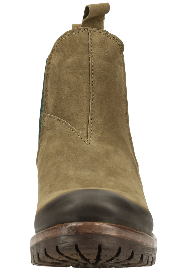 Lazamani Stiefelette Nubukleder/Textil Braun/Grün