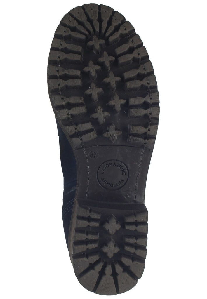 Lazamani Stiefelette Nubukleder/Textil Jeans