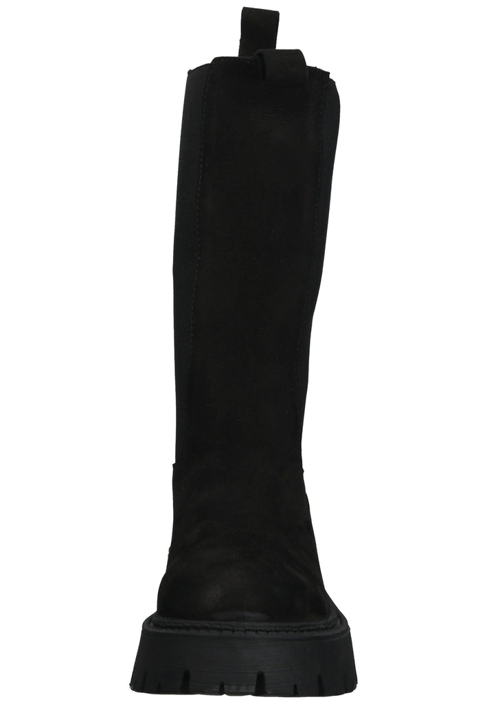 Lazamani Stiefelette Nubukleder/Textil Schwarz