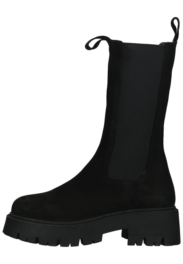 Lazamani Stiefelette Nubukleder/Textil Schwarz