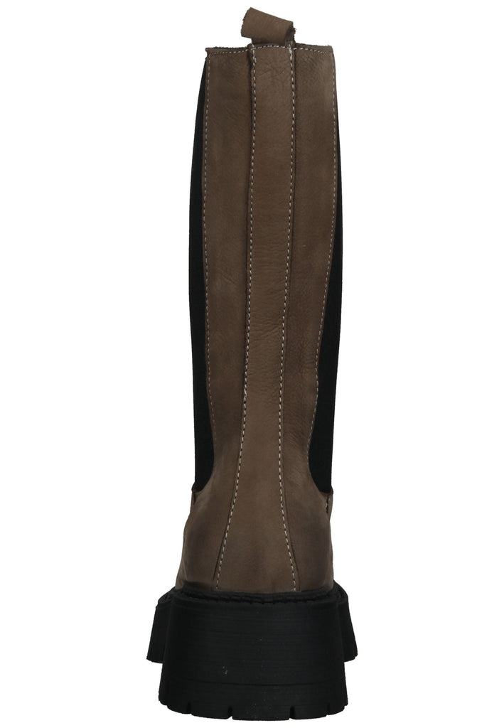 Lazamani Stiefelette Nubukleder/Textil Taupe